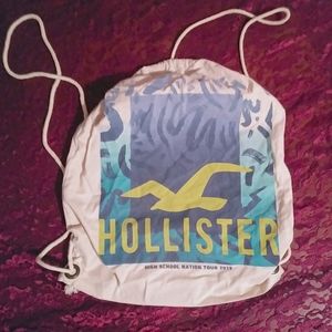 Hollister Muslin Seagull Drawstring Beach Bag